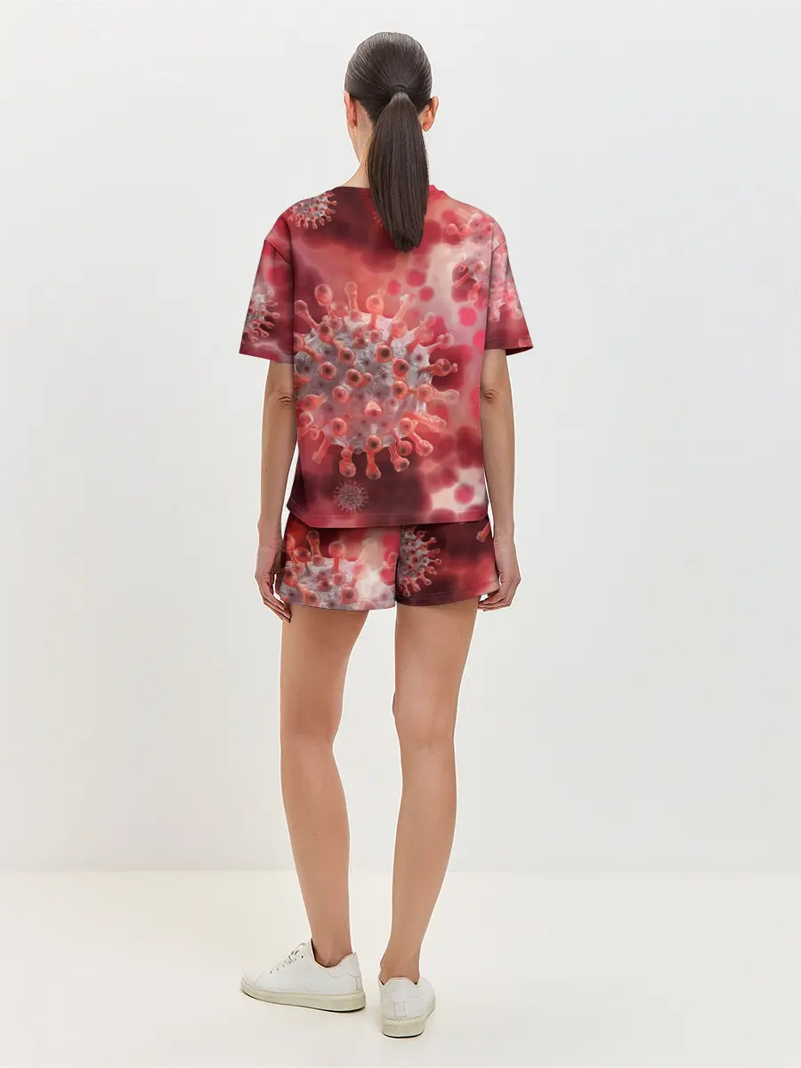 Женская пижама с шортами / Коронавирус