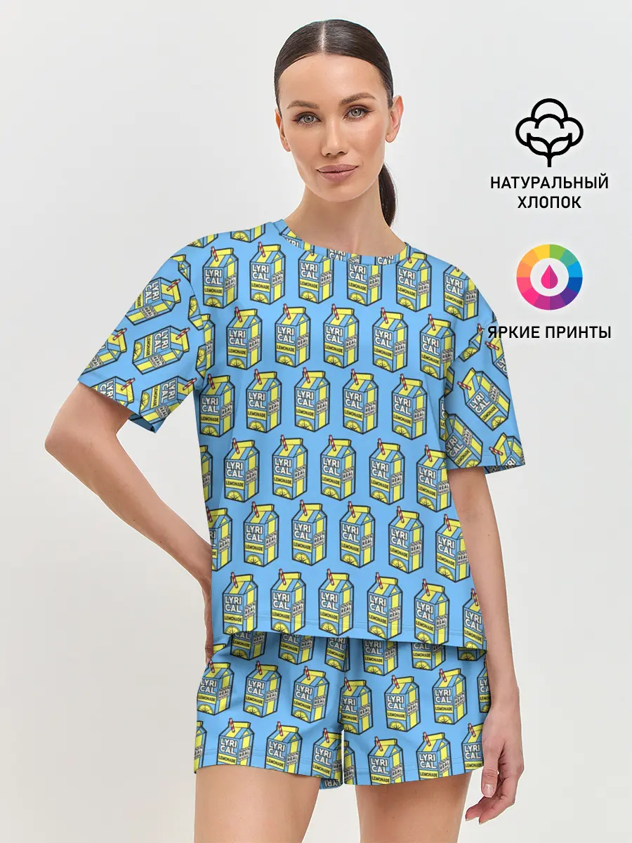 Женская пижама с шортами / Lyrical Lemonade Pattern