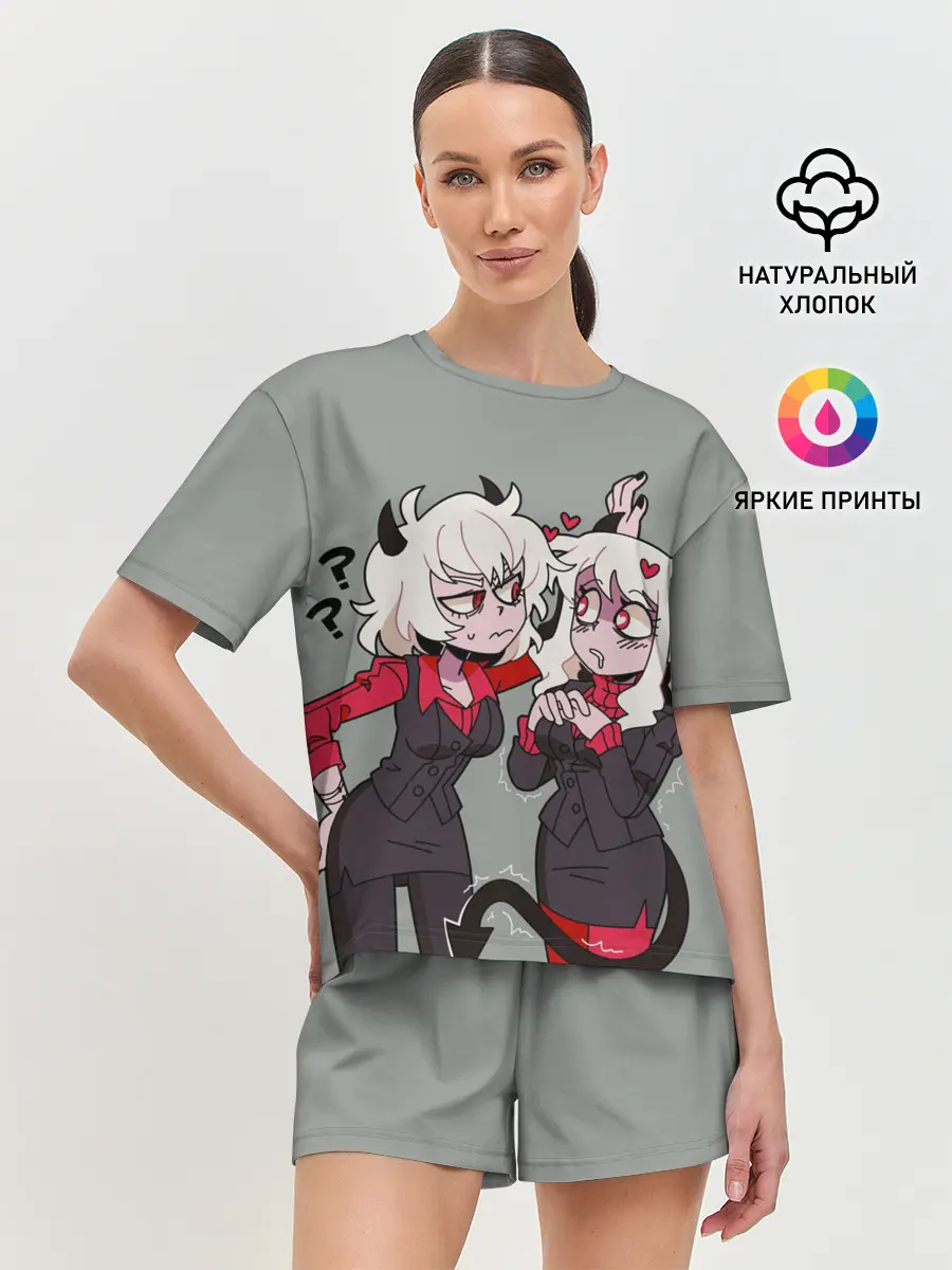 Женская пижама с шортами / Здрада разговаривает Helltaker