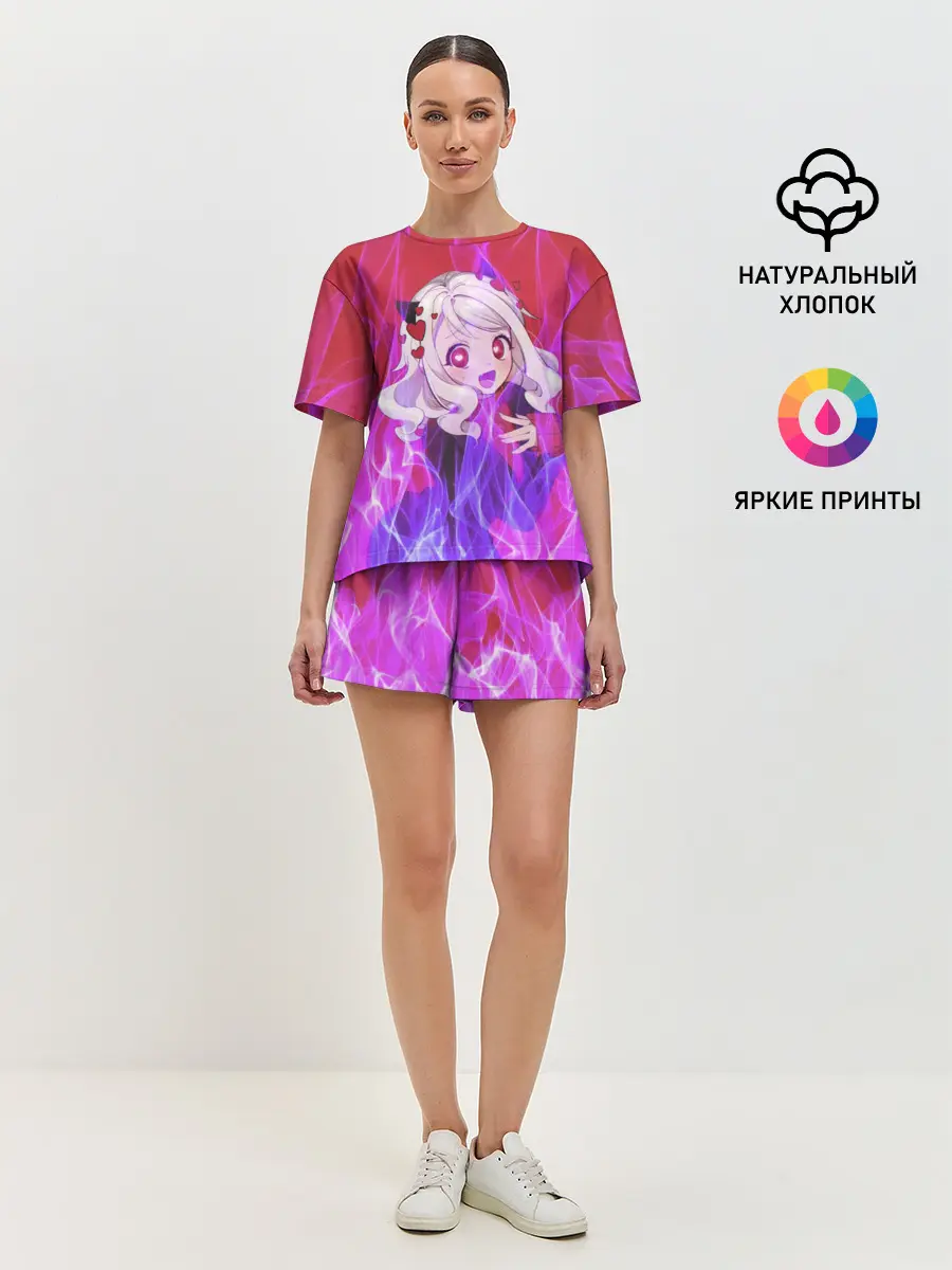 Женская пижама с шортами / HELLTAKER. Модеус в огне