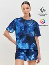 Женская пижама с шортами / Blue Abstraction