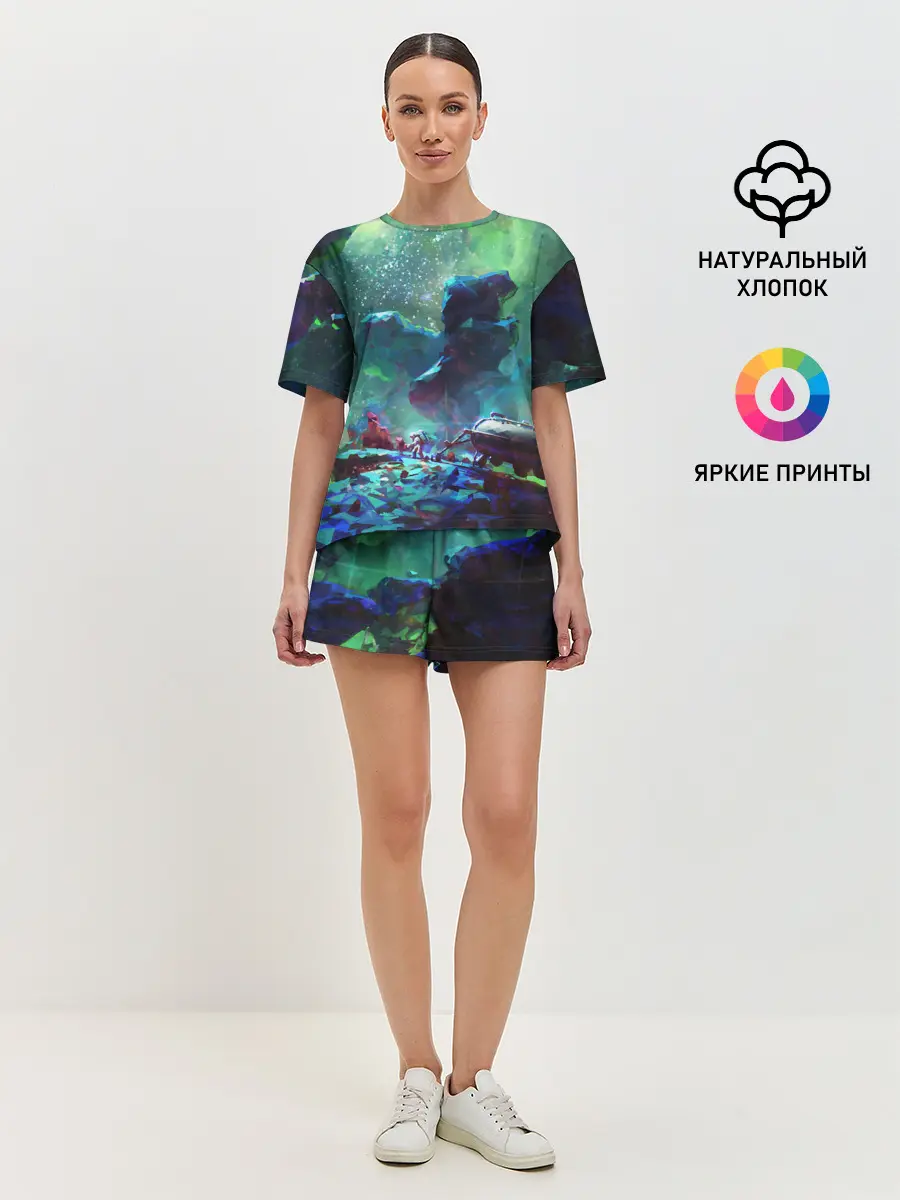 Женская пижама с шортами / КОСМОС:КОСМОНАВТ