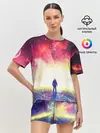 Женская пижама с шортами / КОСМИЧЕСКИЙ АРТ