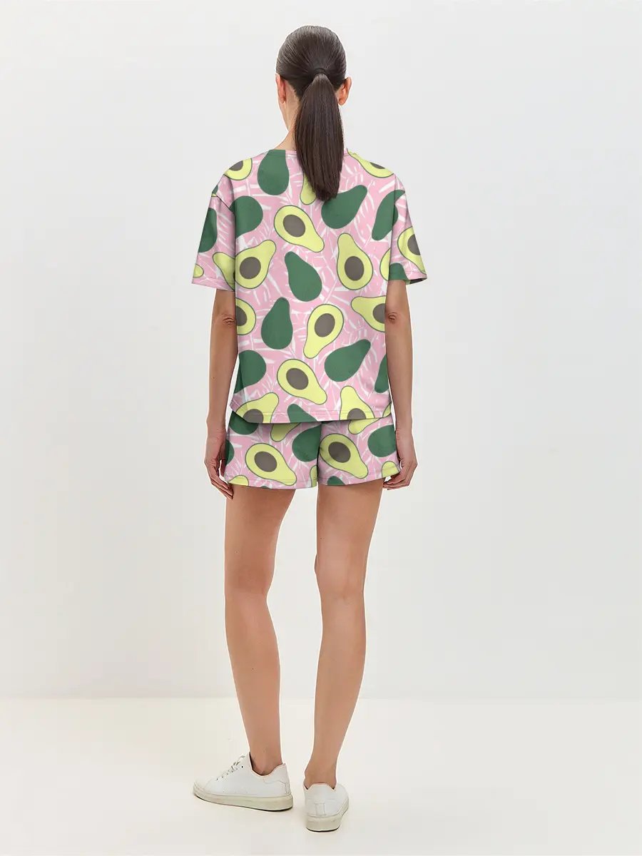 Женская пижама с шортами / avocado