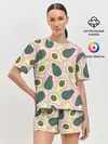 Женская пижама с шортами / avocado