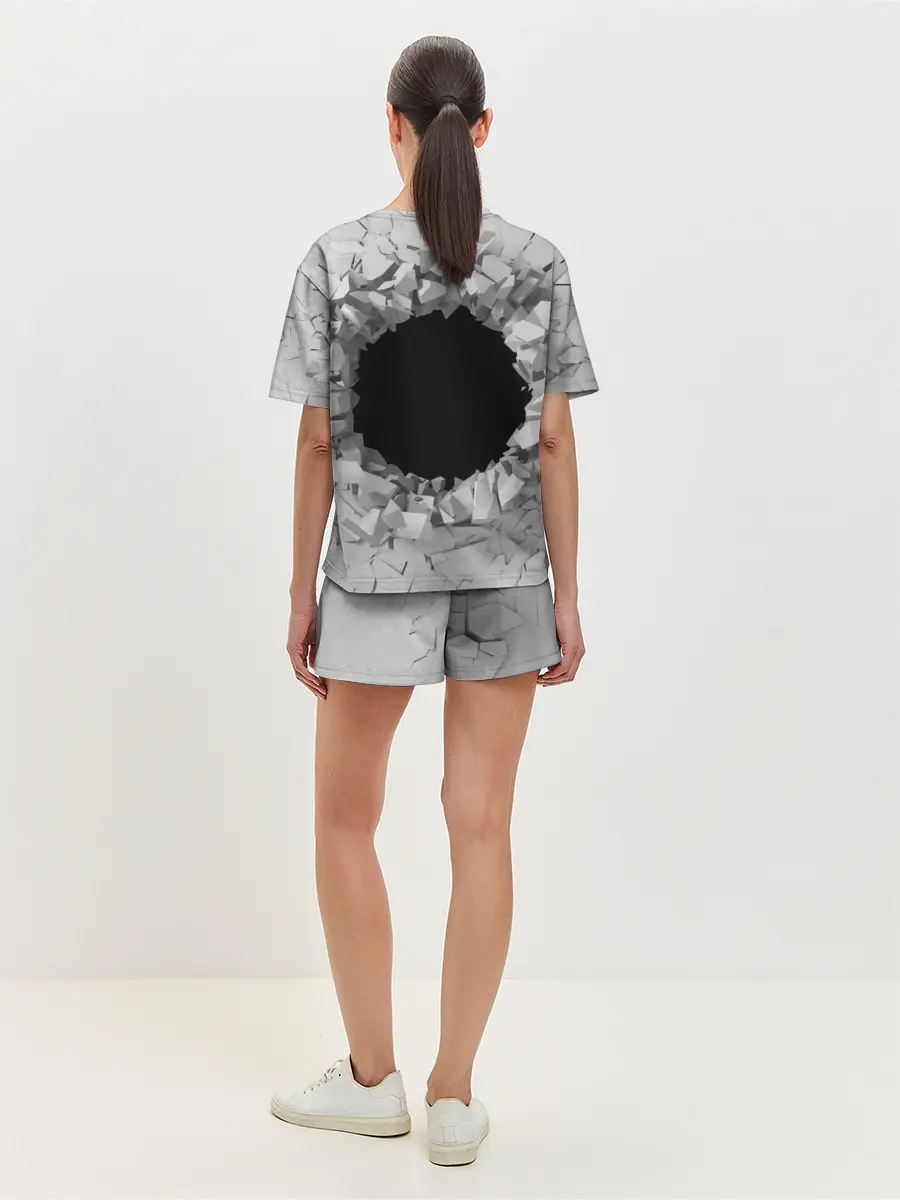 Женская пижама с шортами / Сквозная дыра
