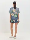 Женская пижама с шортами / 3D стеклянные цветы