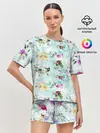 Женская пижама с шортами / Весенние цветы