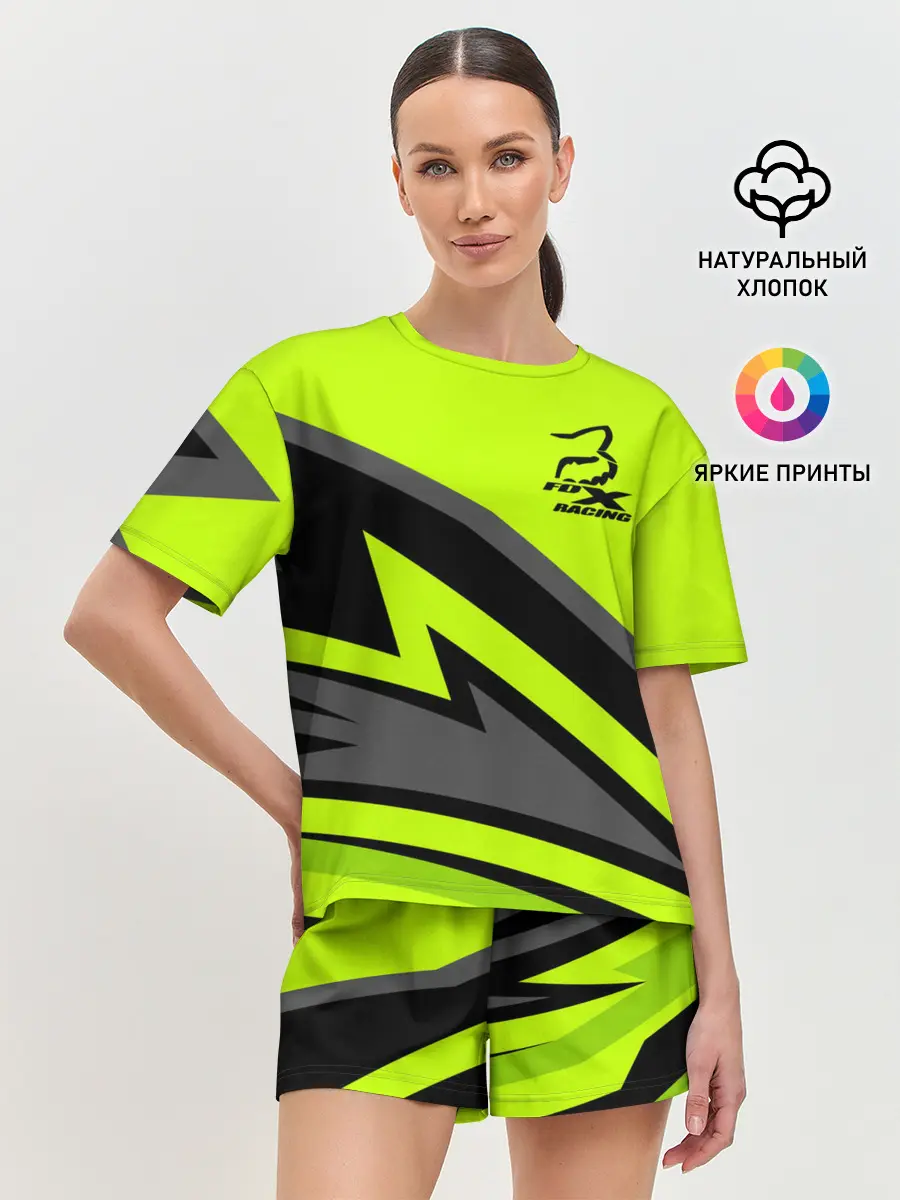 Женская пижама с шортами / Форма для мотокросса FOX