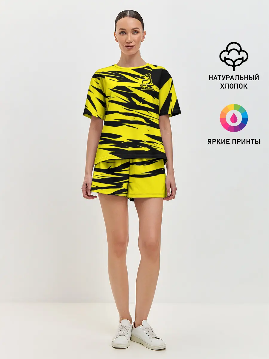 Женская пижама с шортами / Форма для мотокросса FOX