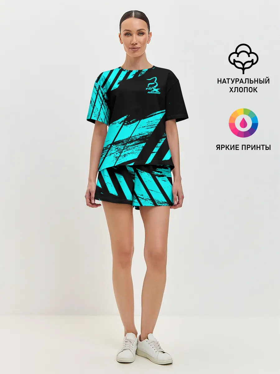 Женская пижама с шортами / Форма для мотокросса FOX