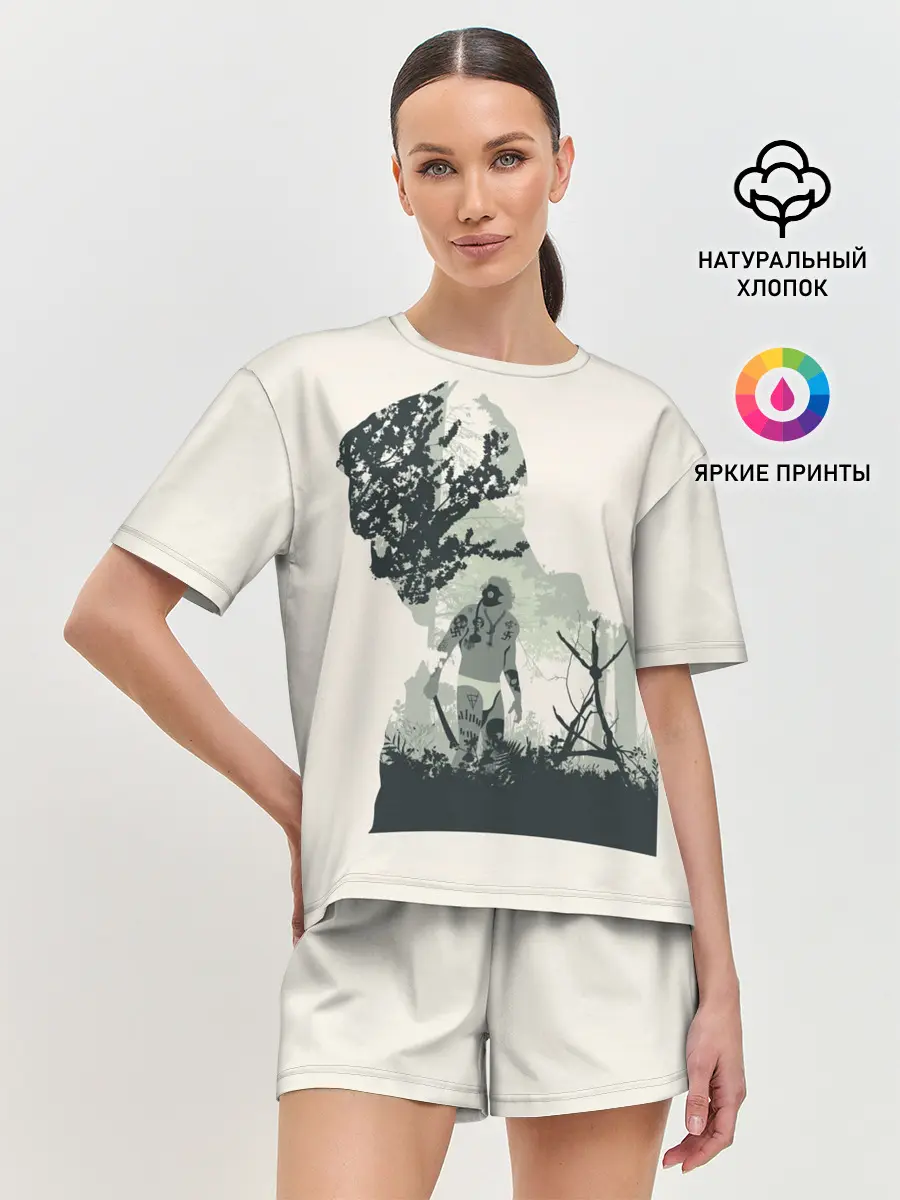 Женская пижама с шортами / Настоящий детектив