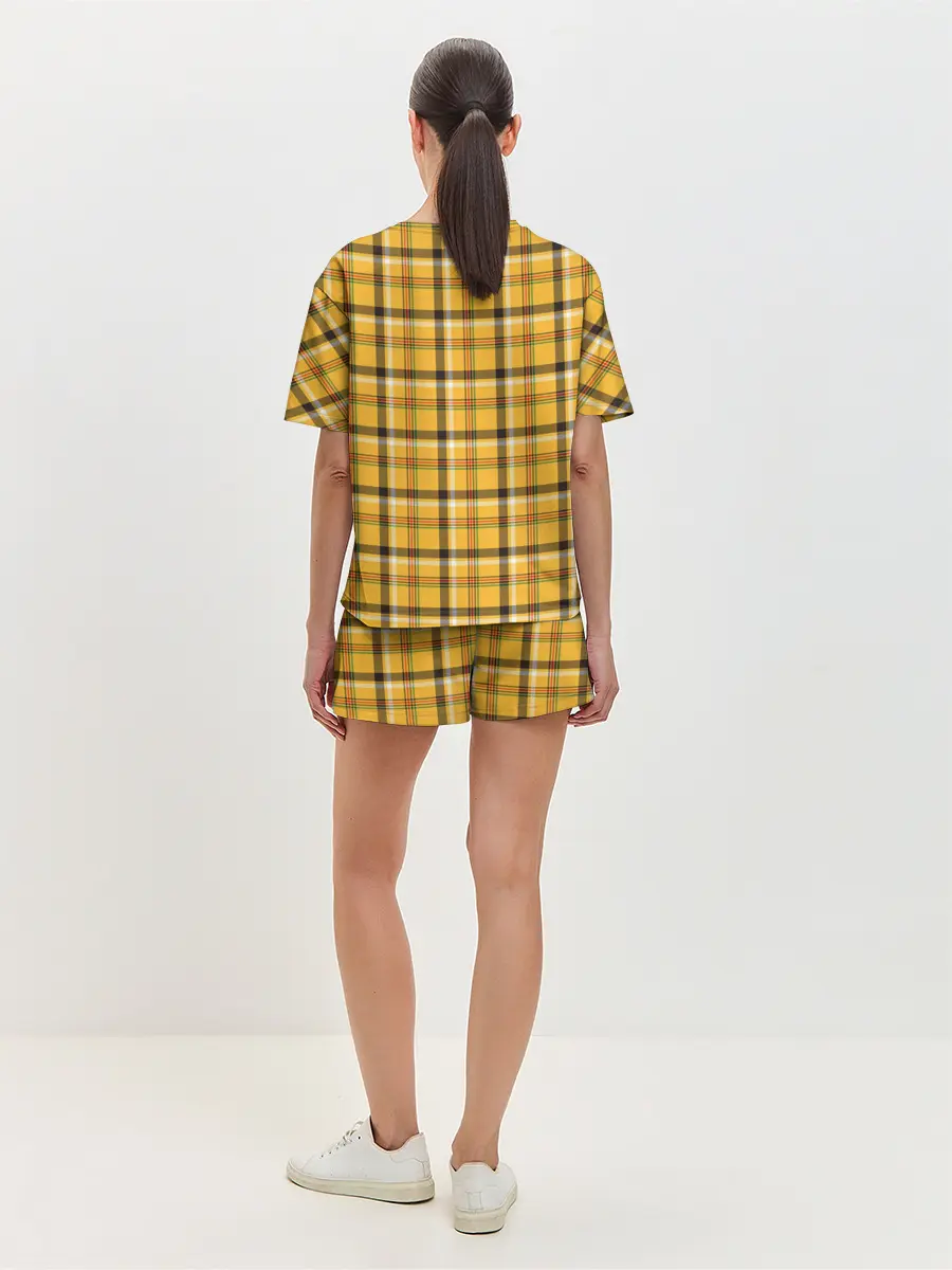 Женская пижама с шортами / Клеточка