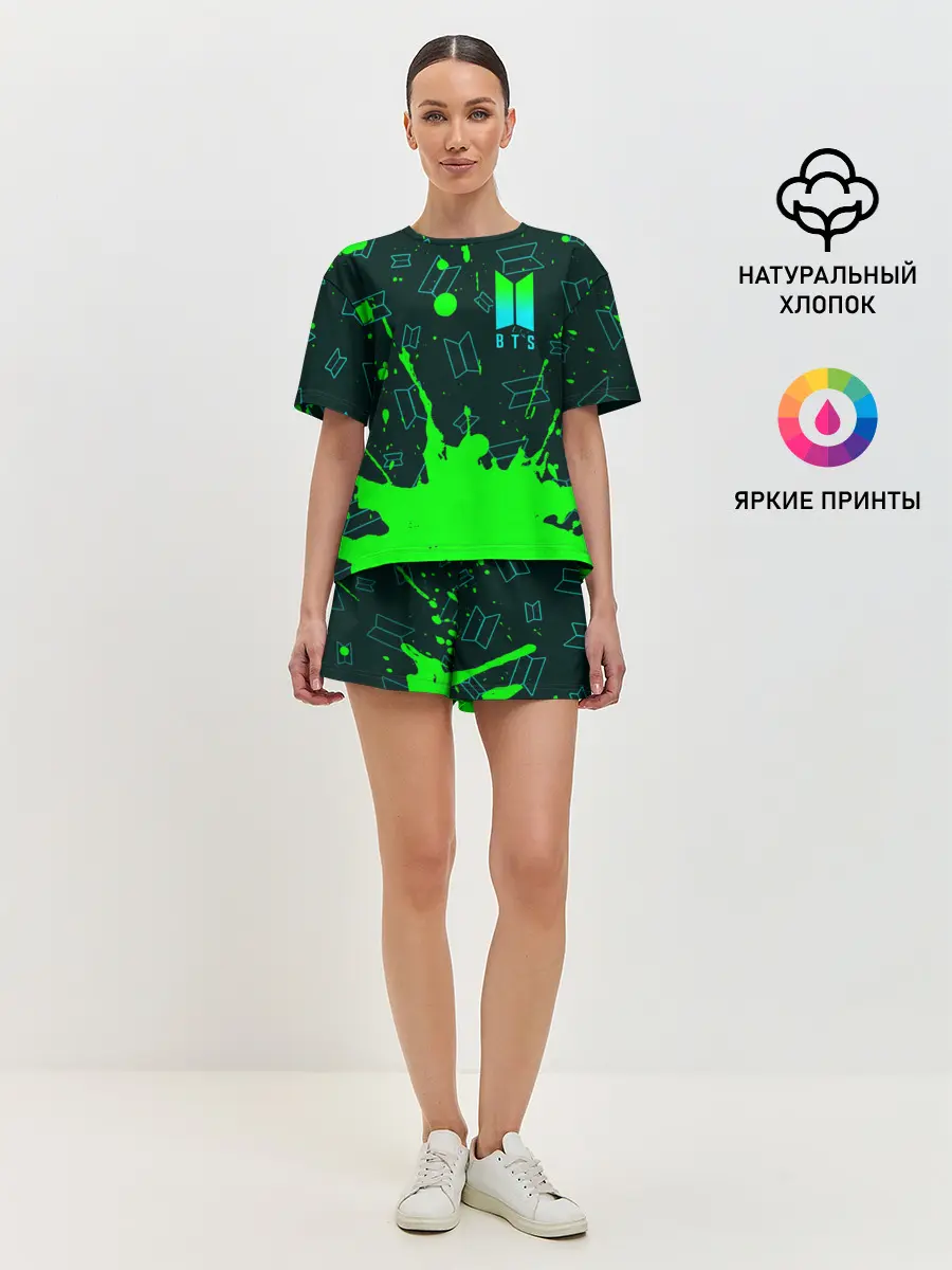Женская пижама с шортами / BTS / БТС