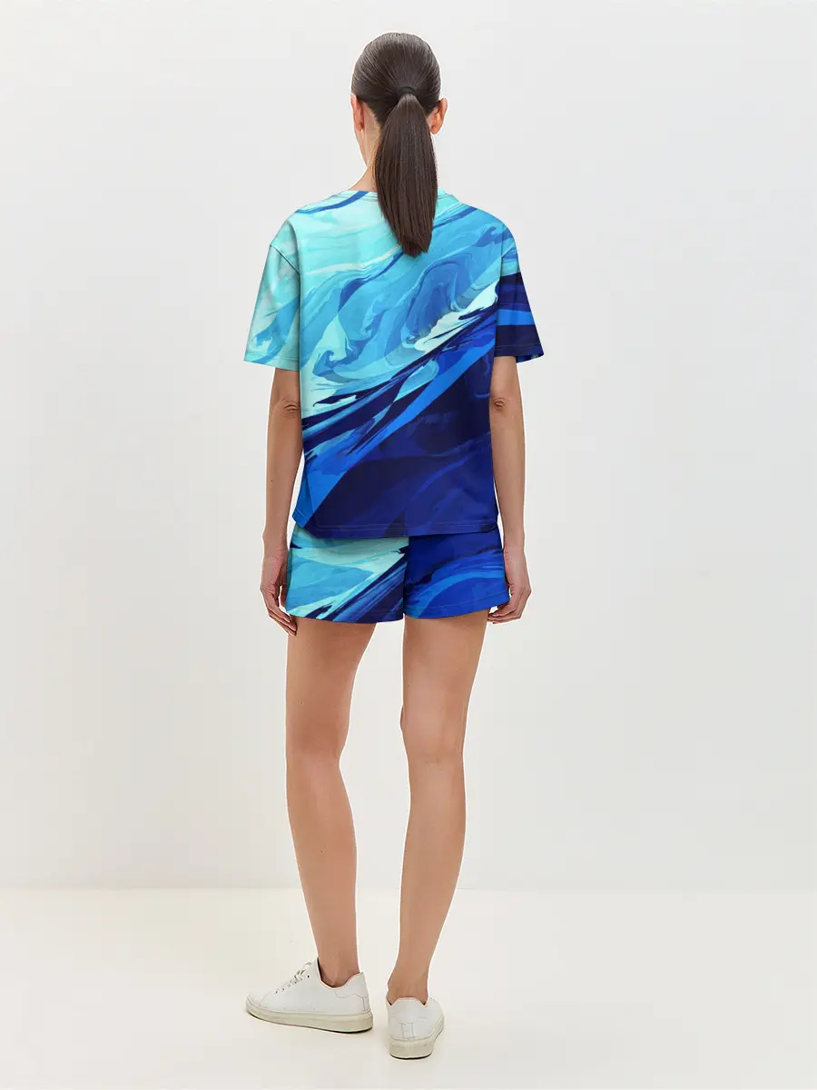 Женская пижама с шортами / Котик Ангелочек