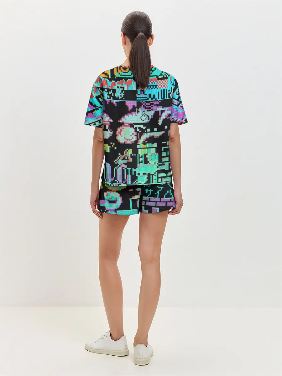 Женская пижама с шортами / ГЛИТЧ / GLITCH ЗАСТАВКА