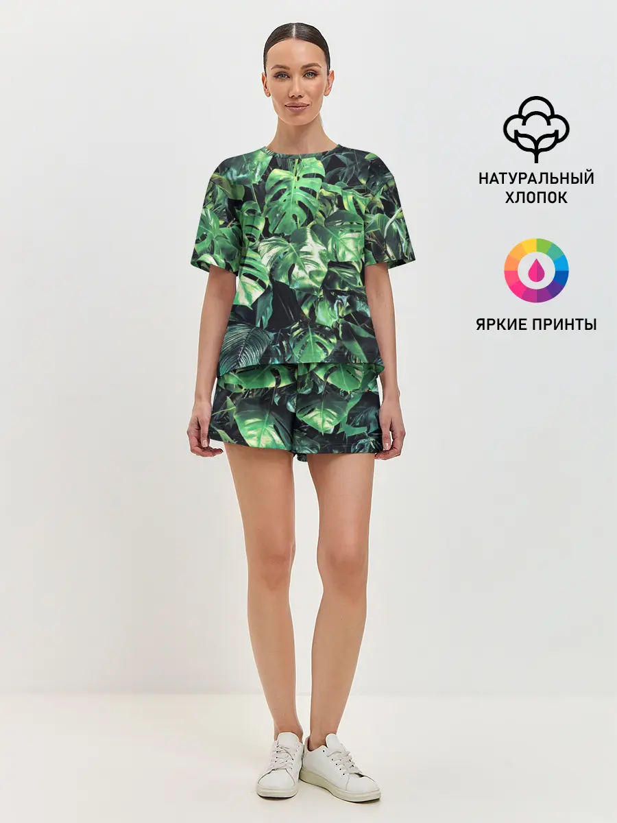 Женская пижама с шортами / ЛИСТЬЯ