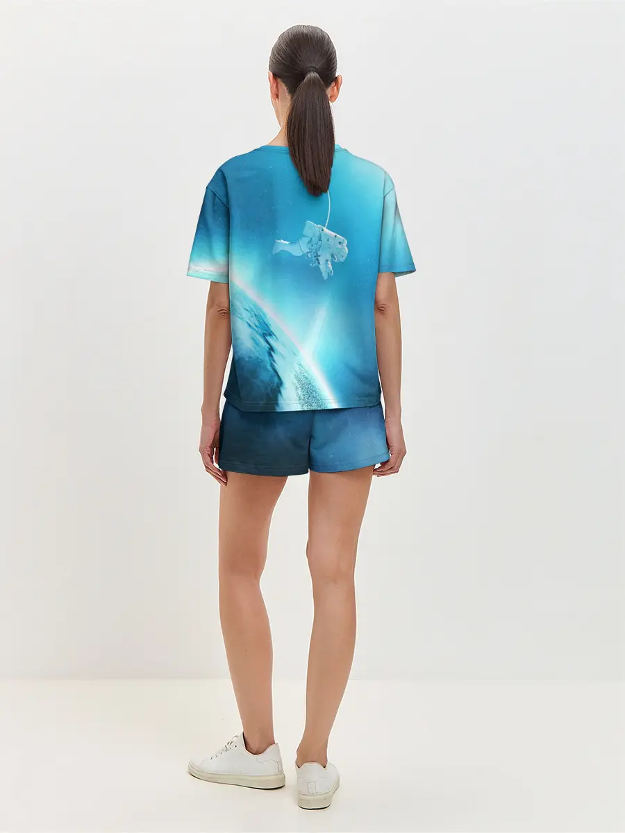 Женская пижама с шортами / КОСМОНАВТ