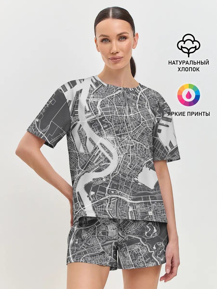 Женская пижама с шортами / генплан