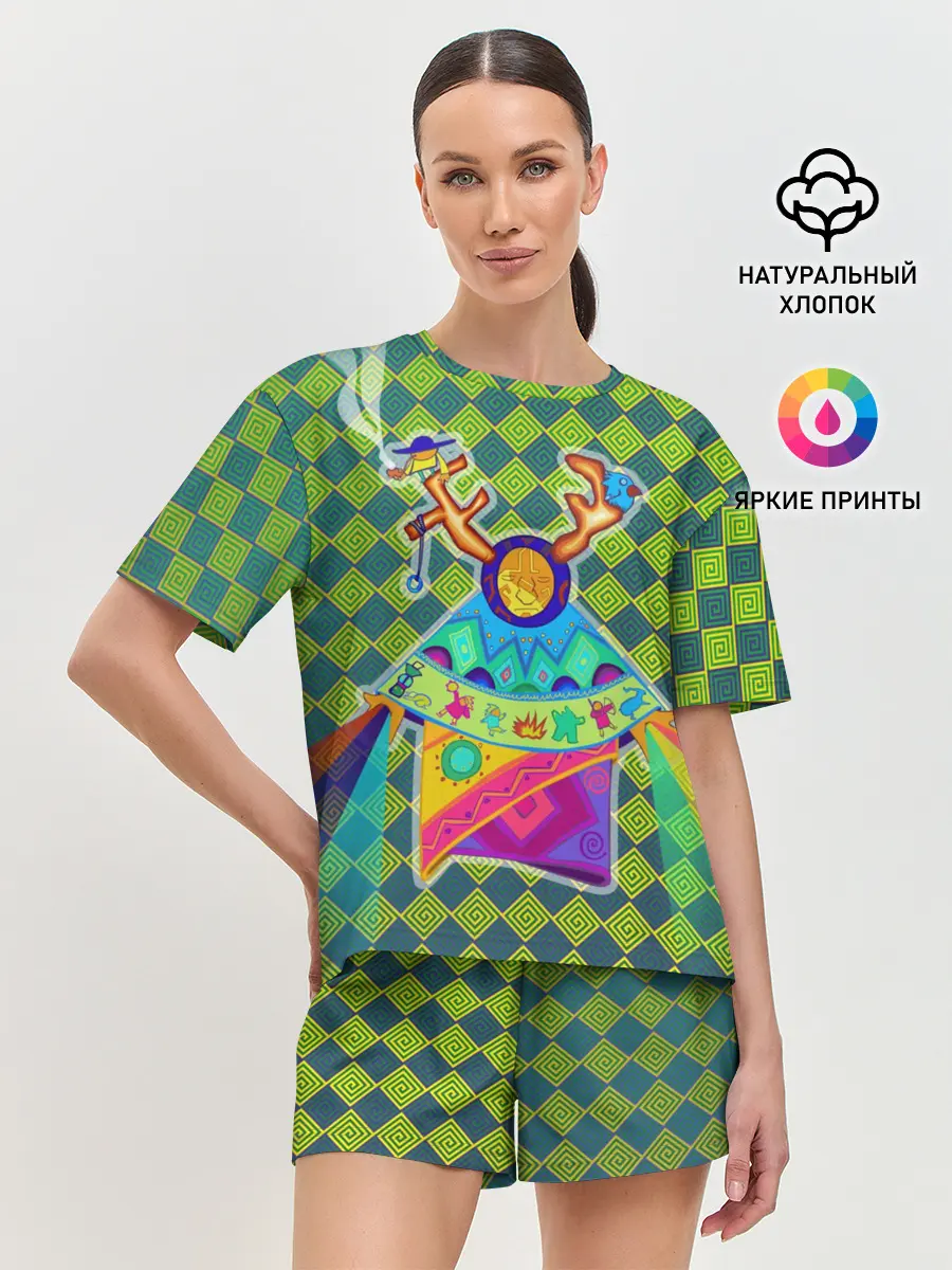 Женская пижама с шортами / Шаман