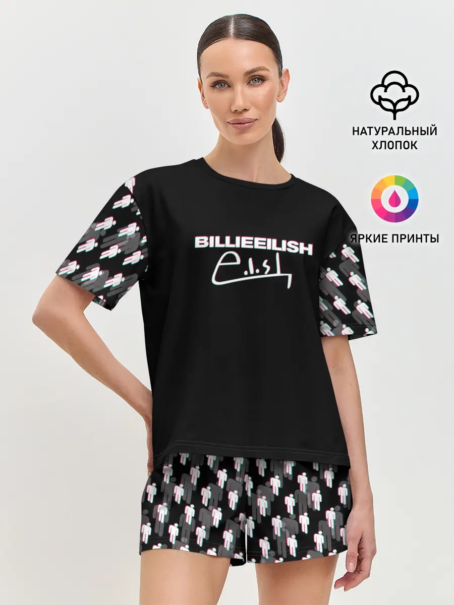 Женская пижама с шортами / BILLIE EILISH GLITCH