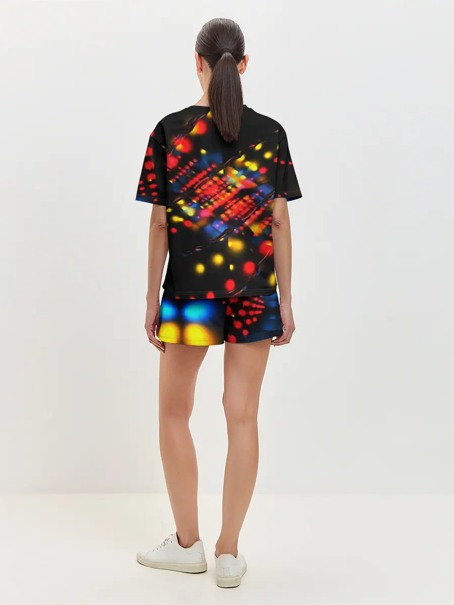 Женская пижама с шортами / Fractal Digital 3D