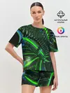Женская пижама с шортами / DIGITAL NEON GREEN