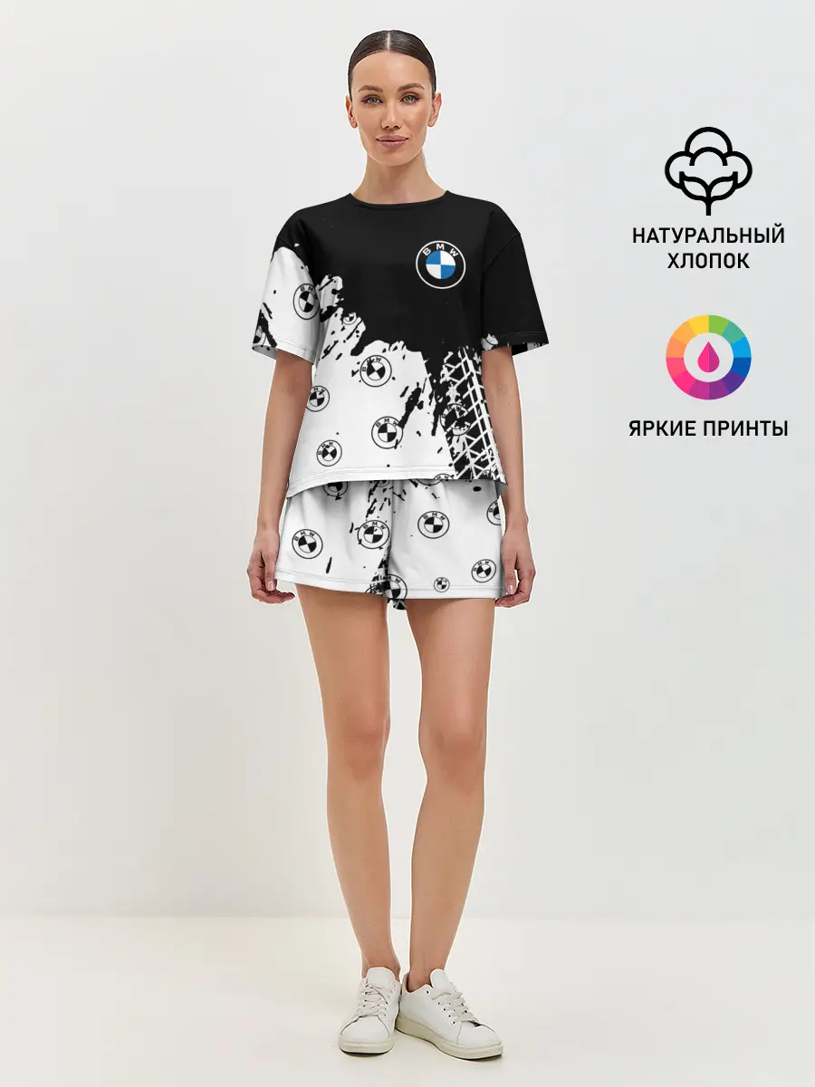 Женская пижама с шортами / BMW / БМВ