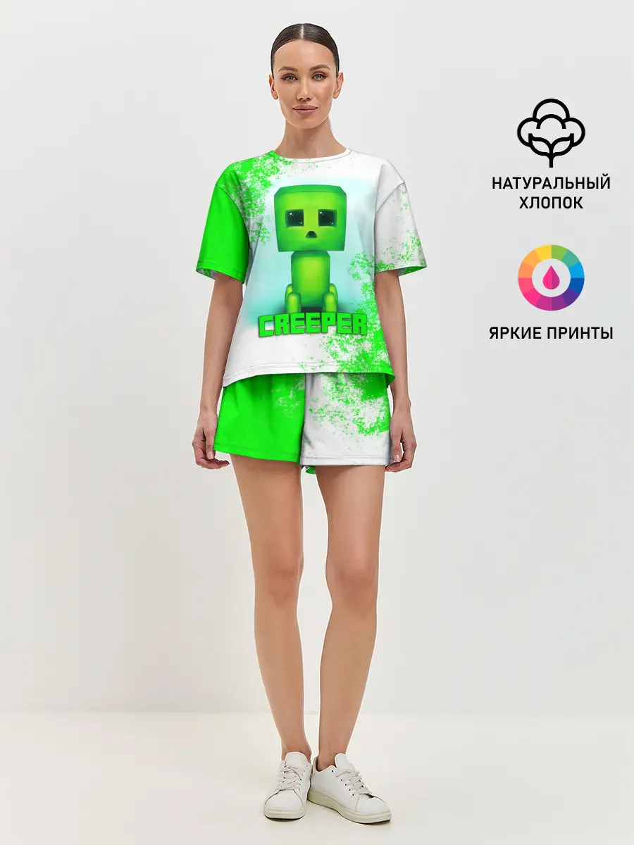 Женская пижама с шортами / MINECRAFT CREEPER