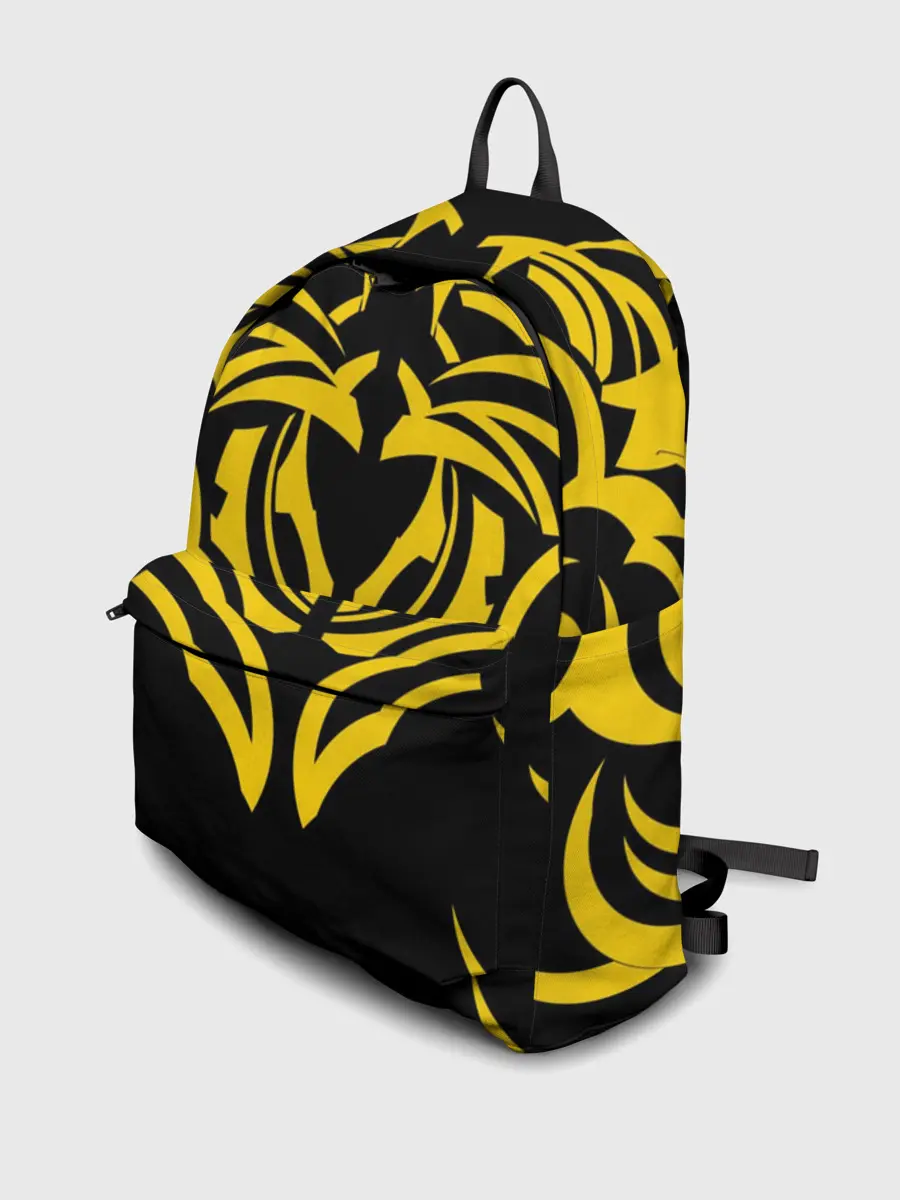 Рюкзак джинсовый / Узор жёлтый