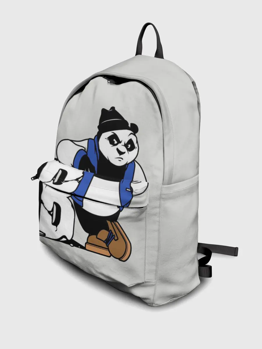 Рюкзак джинсовый / Серьёзная Панда