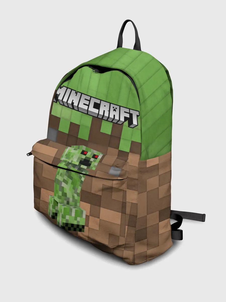Рюкзак джинсовый / MineCraft | Крипер