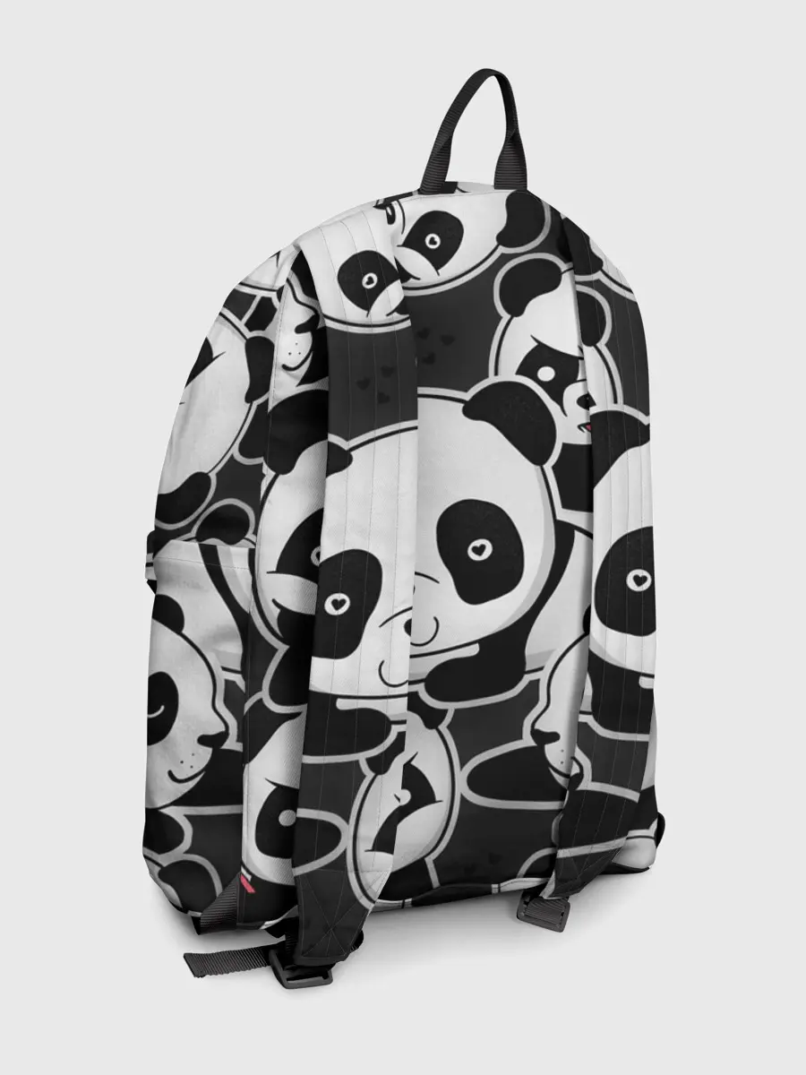 Рюкзак джинсовый / Смешные панды