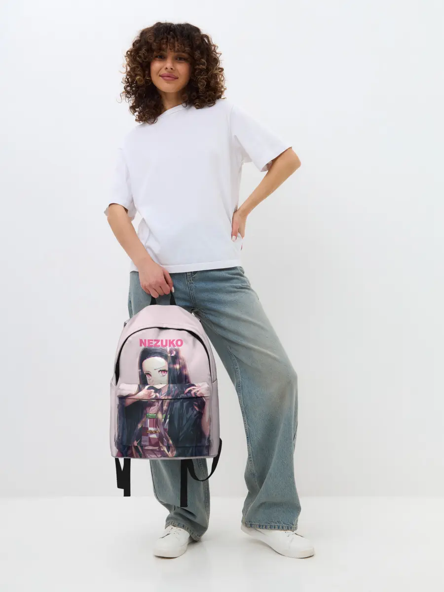 Рюкзак джинсовый / Незуко зубы