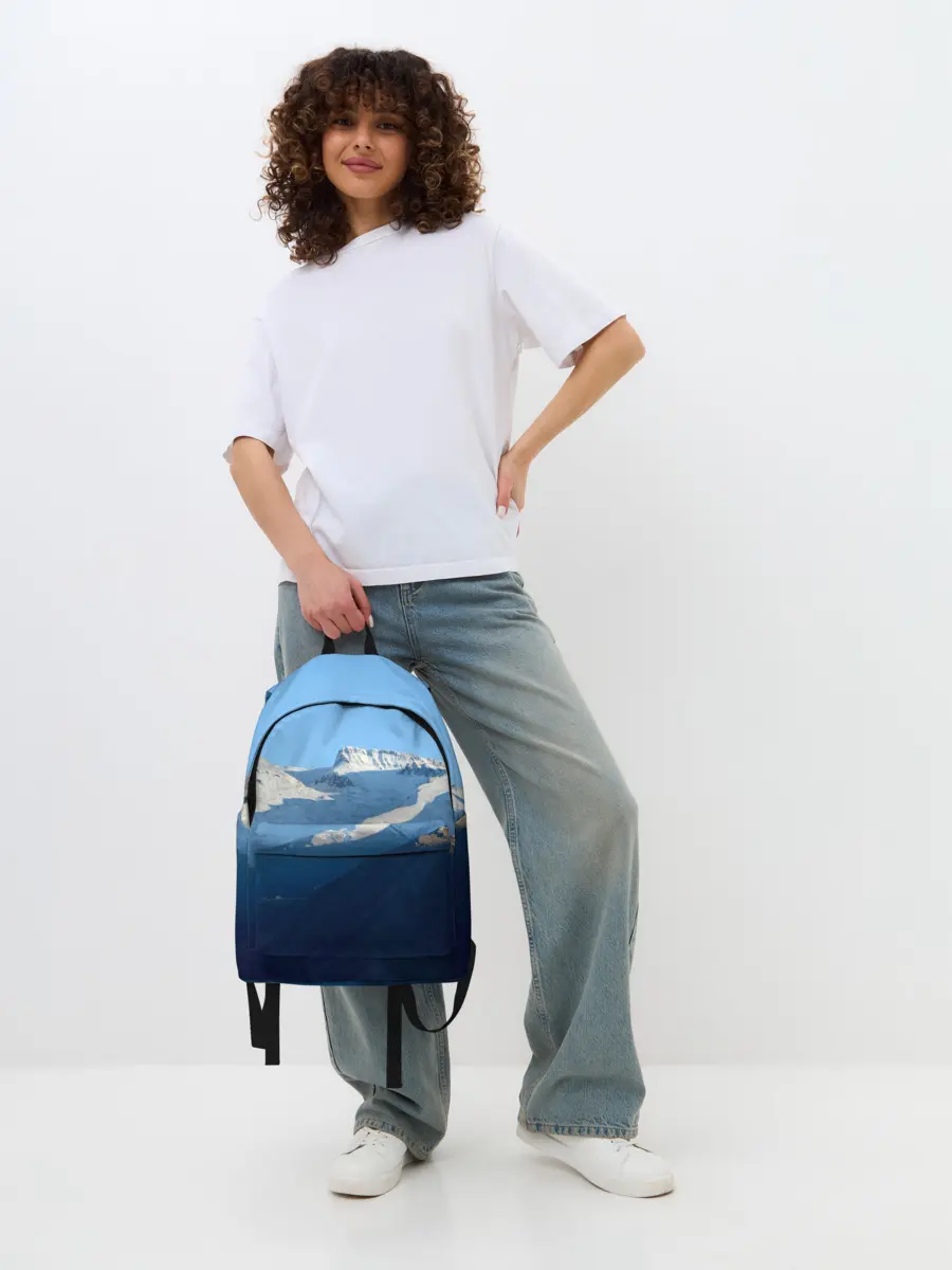 Рюкзак джинсовый / Снежные горы