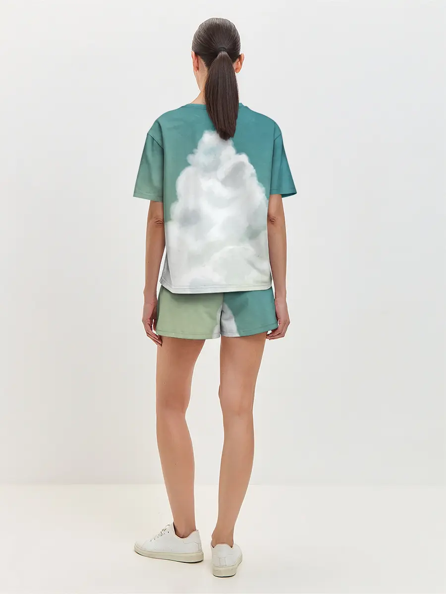 Женская пижама с шортами / Хаул, Софи, Кальцифер и другие