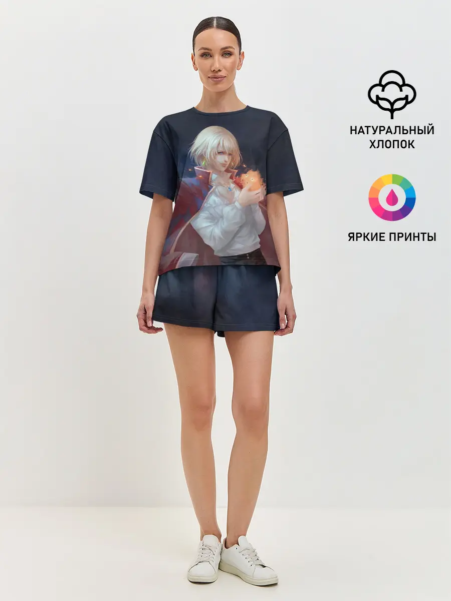 Женская пижама с шортами / Хаул и Кальцифер