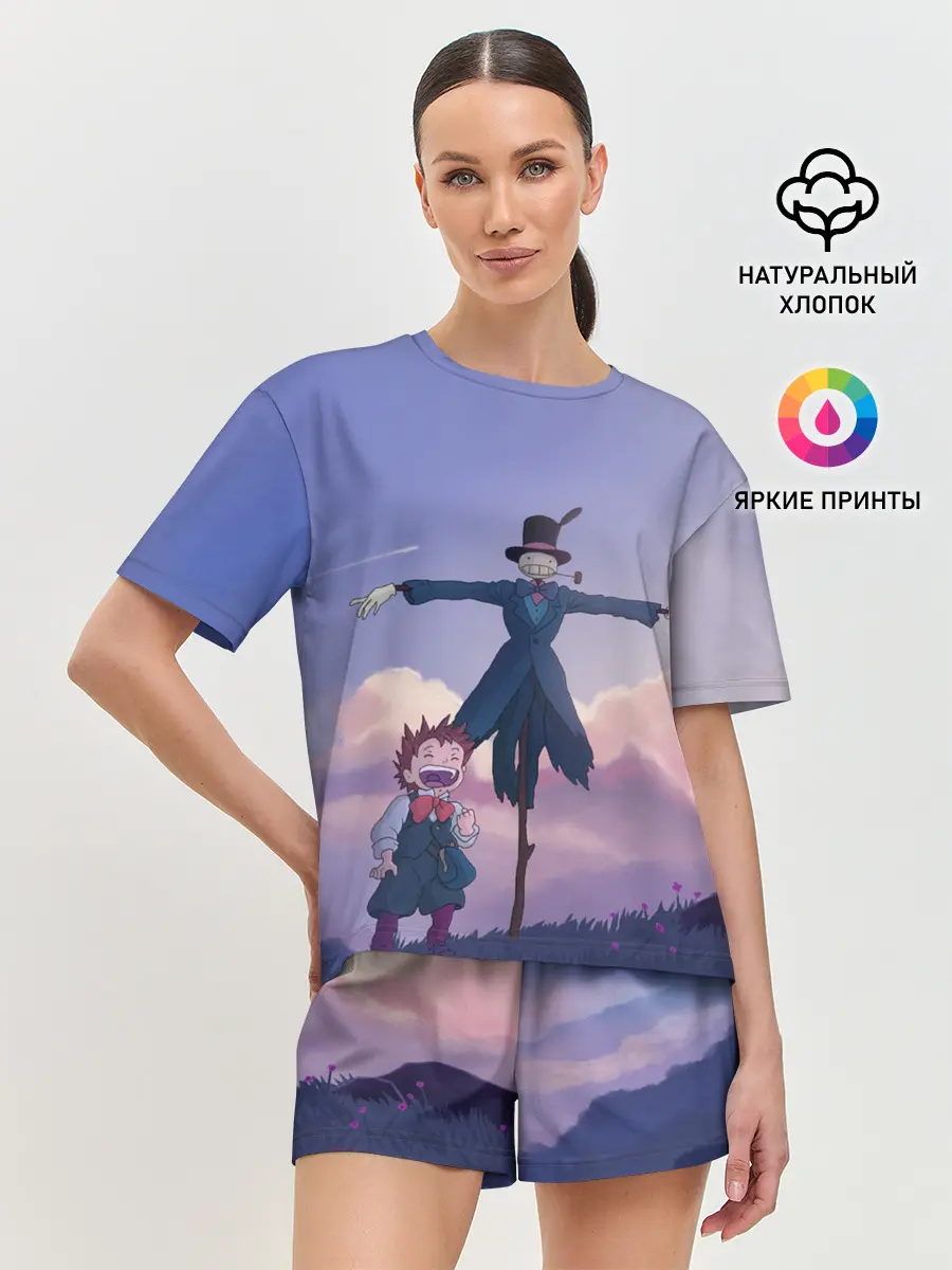 Женская пижама с шортами / Маркл и Пугало-Репка