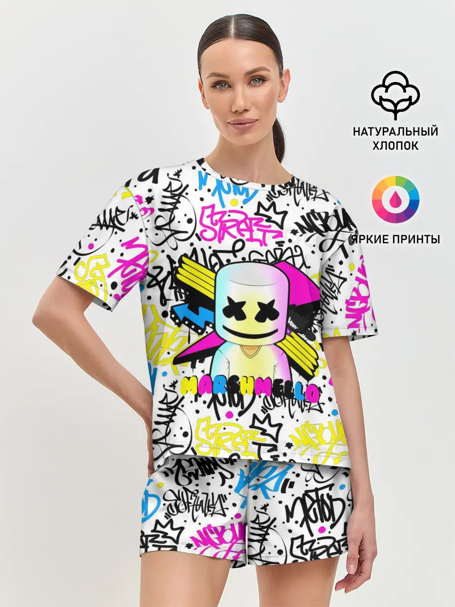 Женская пижама с шортами / MARSHMELLO