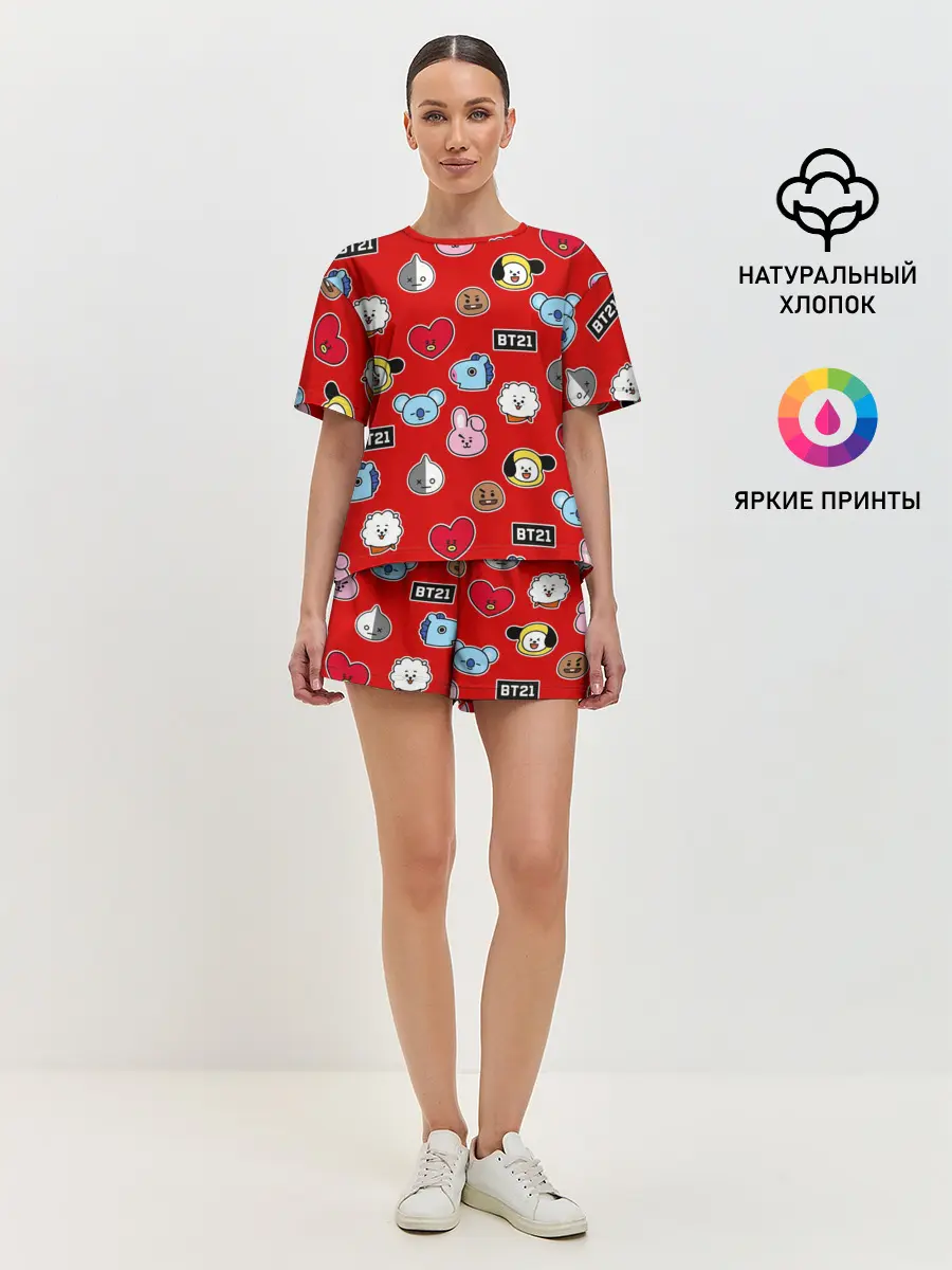 Женская пижама с шортами / BTS