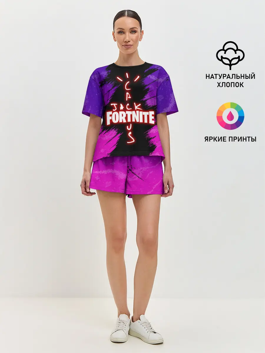 Женская пижама с шортами / FORTNITE X TRAVIS SCOTT
