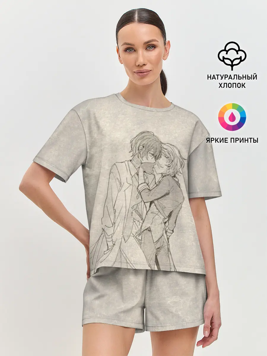 Женская пижама с шортами / Дазай и Чуя