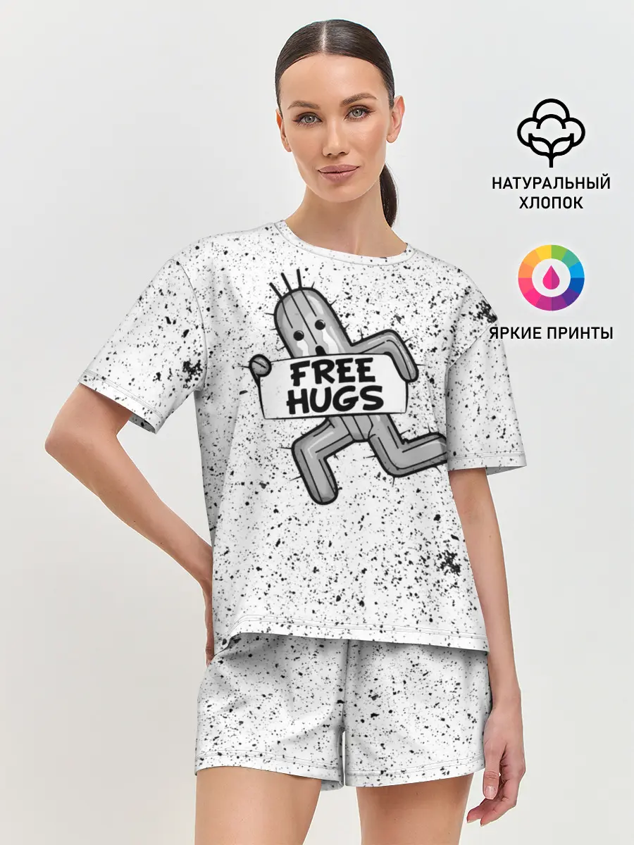 Женская пижама с шортами / FREE HUGS