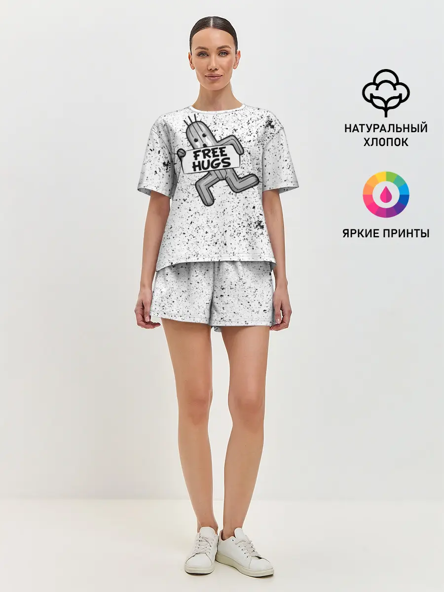 Женская пижама с шортами / FREE HUGS