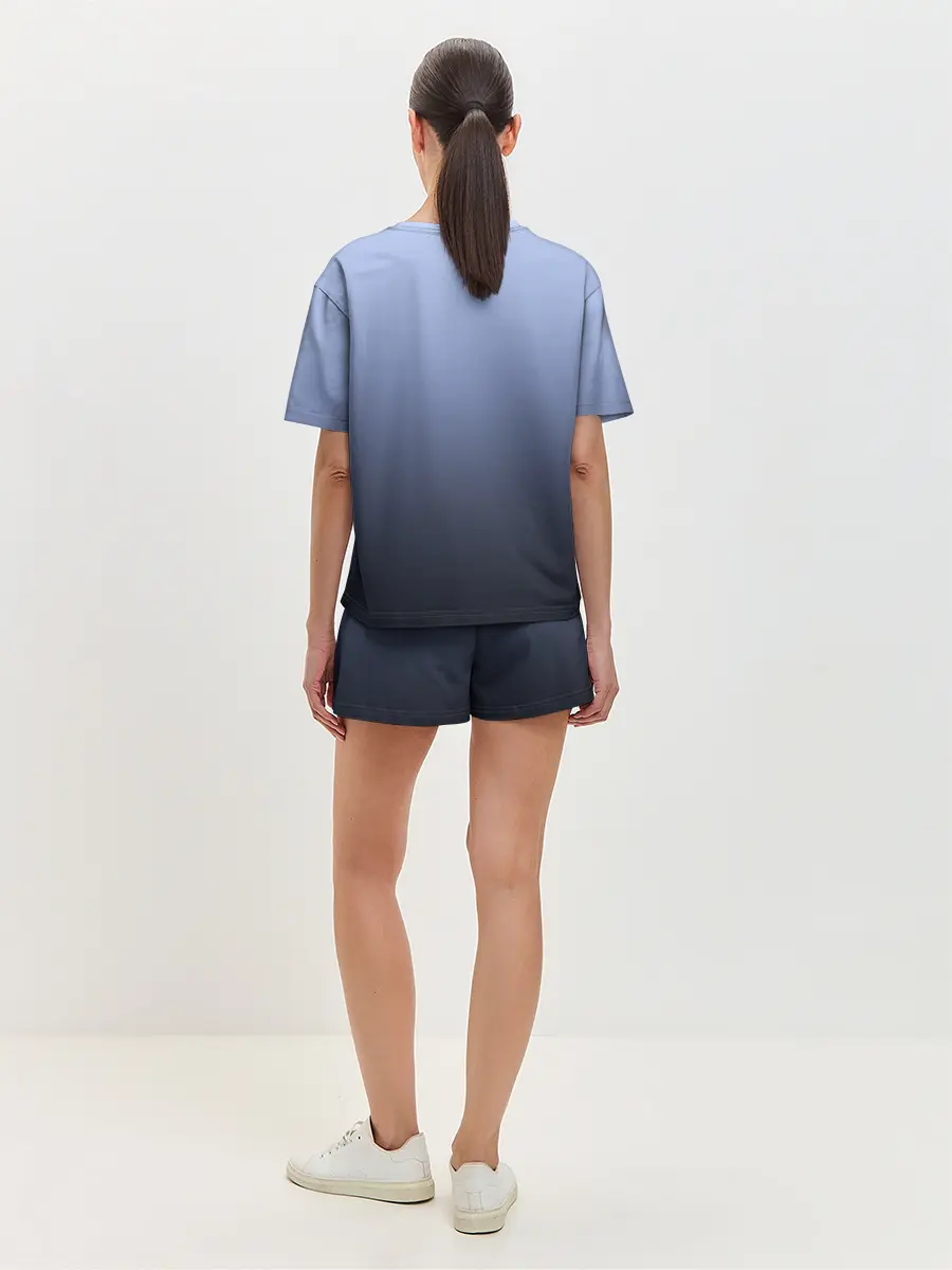 Женская пижама с шортами / футуристический ворон