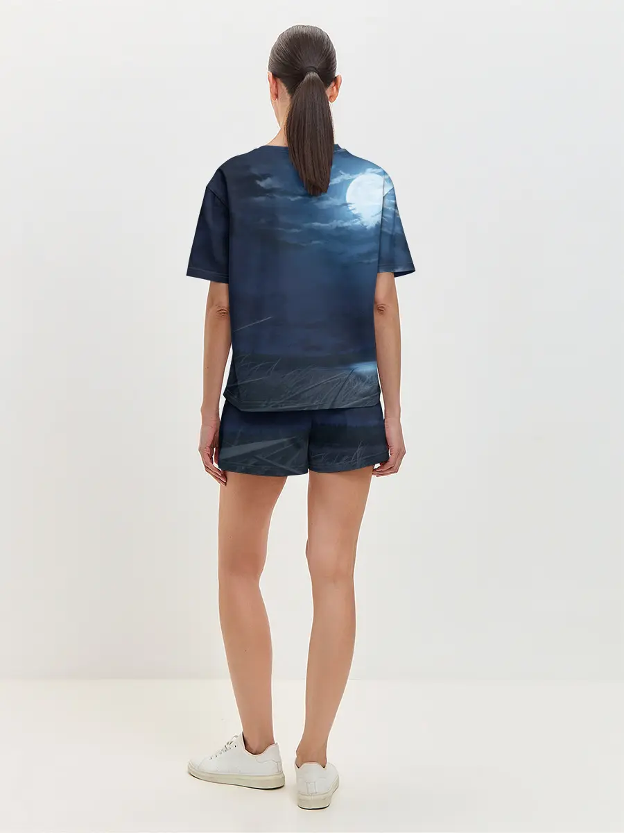 Женская пижама с шортами / Ночное поле