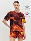 Женская пижама с шортами / ЯЗЫКИ ПЛАМЕНИ