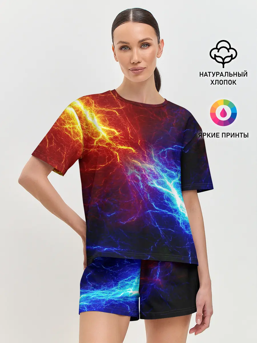 Женская пижама с шортами / БИТВА МОЛНИЙ / BATTLE FLASH
