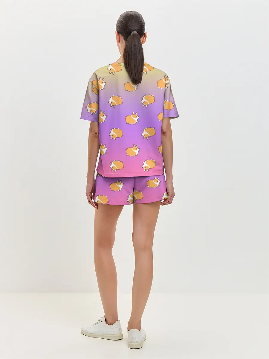 Женская пижама с шортами / Корги