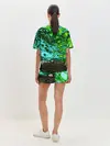 Женская пижама с шортами / Кислотные разводы краски